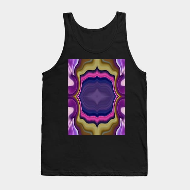 Abstract Liquify Art Pattern Tank Top by MarjanShop